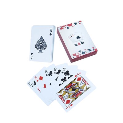 Impresión personalizada de paquetes dobles de póquer lavable 100% todo de plástico cartas de juego PVC resistente al agua