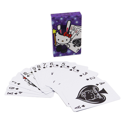 Servicios de impresión de cartas de póquer de gato de dibujos animados de los fabricantes