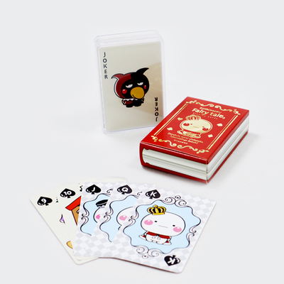 Impresión de dibujos animados de cubierta de barnizado de superficie de acabado de la edición limitada de cartas de juego personalizadas