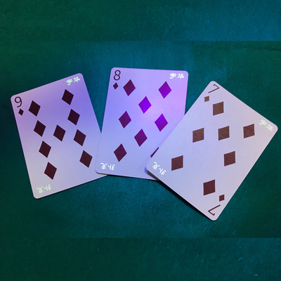 Formatos de obras de arte de CDR Personalizaciones de plástico luminosas de cartas de juego para hacer trampa en los juegos