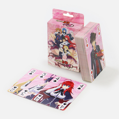 Decks de póquer de anime impresos personalizados ecológicos con acabado de superficie de textura