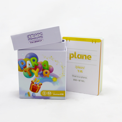 Diseños personalizados Juego de cartas personalizado para niños Impresos de números de alfabeto Tarjetas flash
