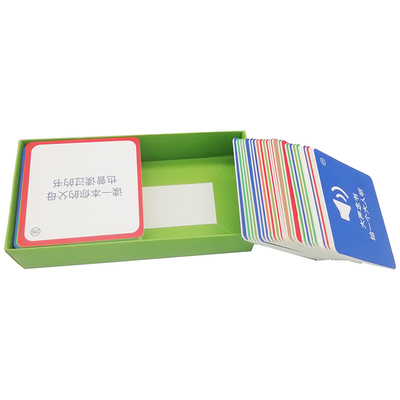 2 a 4 años de edad palabras de inglés para aprender juguetes cartas con logotipo personalizado y flash