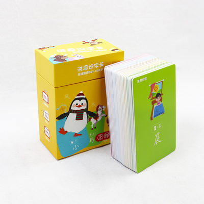 Diseño personalizado Niños Tarjetas Flash Para Niños Impresos Aprendizaje de Tarjetas de práctica de chino