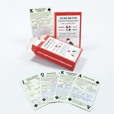 Papel de Matemáticas Juego de Revisión Juego de cartas Impreso a medida para Let's Talk Aprendizaje