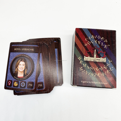 Personalizado Eco-Friendly Estilo Americano Estrategia de Votación de Personajes Divertido Juego de cartas Impresión