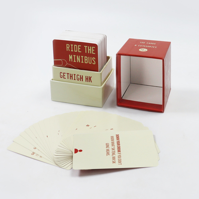 Diseños personalizados Logotipo de fiesta para adultos Mesa de bebida Juego de cartas para familia y amigos