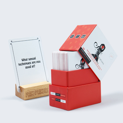 Tamaño personalizado CMYK Impresión a color Dulce de la pareja de fecha de preguntas de juego de cartas con diseño de Pandora
