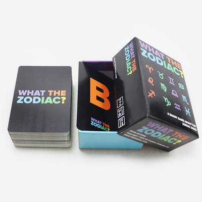 Cartas de juego de juegos personalizados impermeables para bebidas para adultos con tapa y base Número de cartas 54