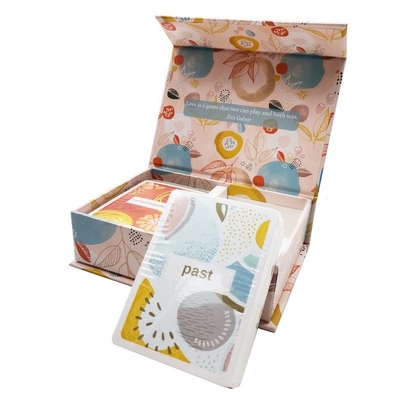 Colores personalizados de las cartas de juego para parejas dobles con caja magnética