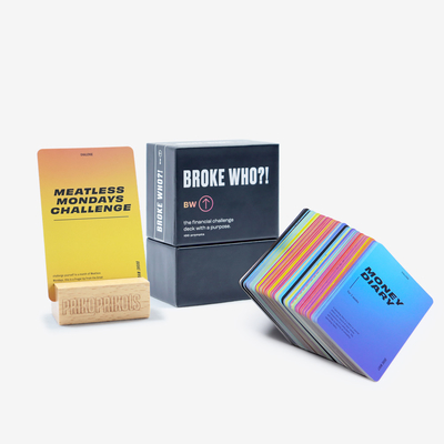Desafío de preguntas personalizadas de juegos de juegos de cartas con impresión