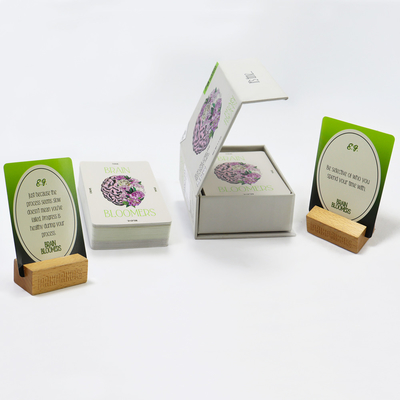 Afirmaciones diarias personalizadas mejoran las emociones Tarjetas para adultos CMYK / Pantone Color