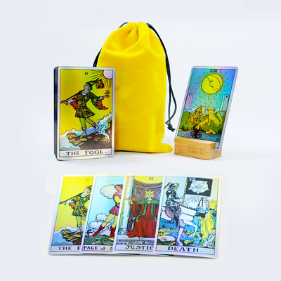 PMS personalizado colores Tarot juego de cartas mazos con bolso de tela artículo personalizar tarot