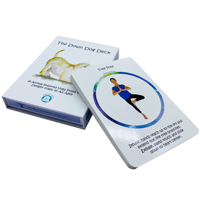 Diseño personalizado Imprimido Yoga Posees Cartas para la instrucción de ejercicios en la edición de papel
