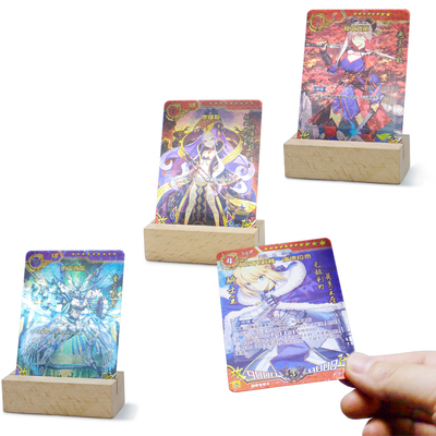 Cartas de juego personalizadas Cartas mágicas Cartas de papel holográfico Cartas de intercambio Embalaje de refuerzo