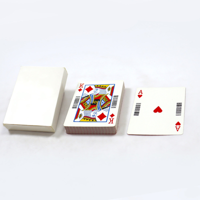 Cartas de juego profesionales con código de barras 300/350/400gsm en cartulina de arte