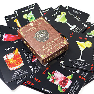 Tarjetas de póker de papel con borde rojo de diseño personalizado, naipes de lujo con impresión personalizada