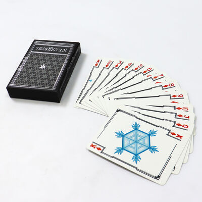 320gm Papel de núcleo negro Tarjetas de juego personalizadas con logotipo de diseño personalizado en 57x87mm Tamaño