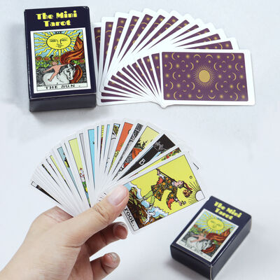 Venta al por mayor de diseño personalizado de papel de tablero de juego de 250 gramos Tarot imprimible con guía