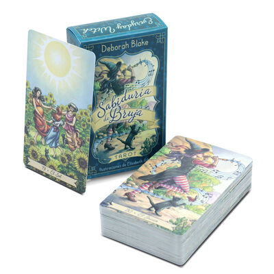 Tarot de diseño personalizado imprimible con material de papel recubierto en tamaño 57*87 mm