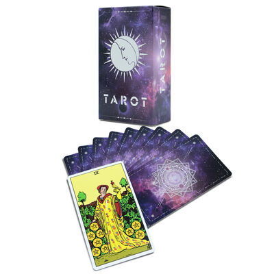 Tarjetas de Tarot de papel de núcleo negro de 310 gramos con guía en tamaños personalizados