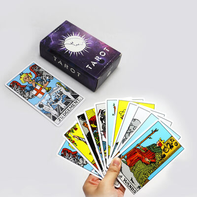 Tarjetas de Tarot impresoras personalizadas con guía - Papel de núcleo negro de 310 gramos y tamaño personalizado