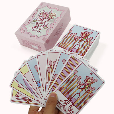 Impresión de logotipo personalizado de papel de papel reciclable de papel de oro Tarot con guía