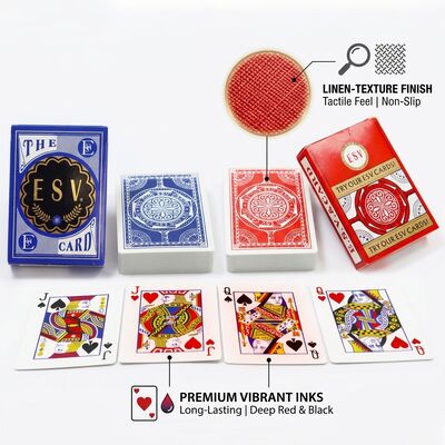 Premium German Black Core Paper Poker Deck With Linen Finish For Professional Casino Use
