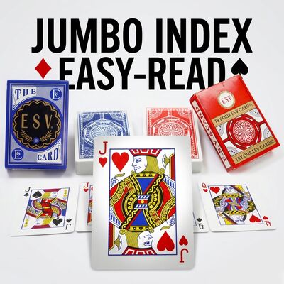 Jumbo Index Grandes cartas de juego de impresión con números fáciles de leer para personas mayores y discapacitados visuales