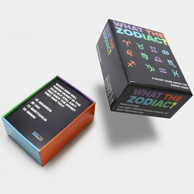Juego de cartas de preguntas del zodíaco personalizado Juego de cartas de rascar personalizado para jóvenes Juego de cartas con caja