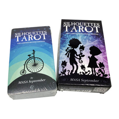 cartas de tarot imprimibles de 70*120m m, tarjetas de lino de Halloween Oracle de la textura