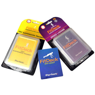 tarjetas del entrenamiento del ejercicio de 57x87m m, tarjetas del ejercicio del peso del cuerpo del OEM